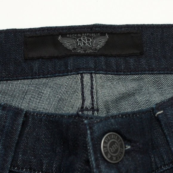 Rock Republic Colburg Lowrise Skinny Jeans Size 36 Heracles Blue Button Fly - Picture 4 of 9